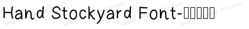 Hand Stockyard Font字体转换